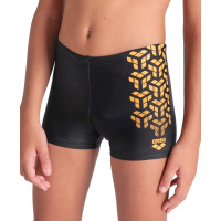 ARENA - KIKKO V SWIM SHORT GRAPHIC CHLAPECKÉ NOHAVIČKOVÉ PLAVKY ČERNÉ