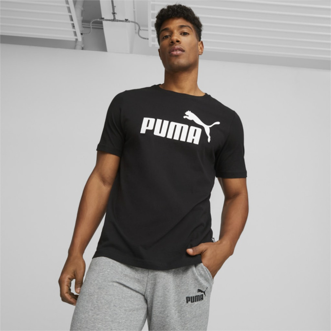 PUMA - ESS LOGO TEE M PÁNSKÉ BAVLNĚNÉ TRIKO
