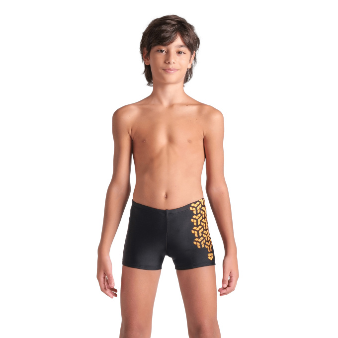 ARENA - KIKKO V SWIM SHORT GRAPHIC CHLAPECKÉ NOHAVIČKOVÉ PLAVKY ČERNÉ
