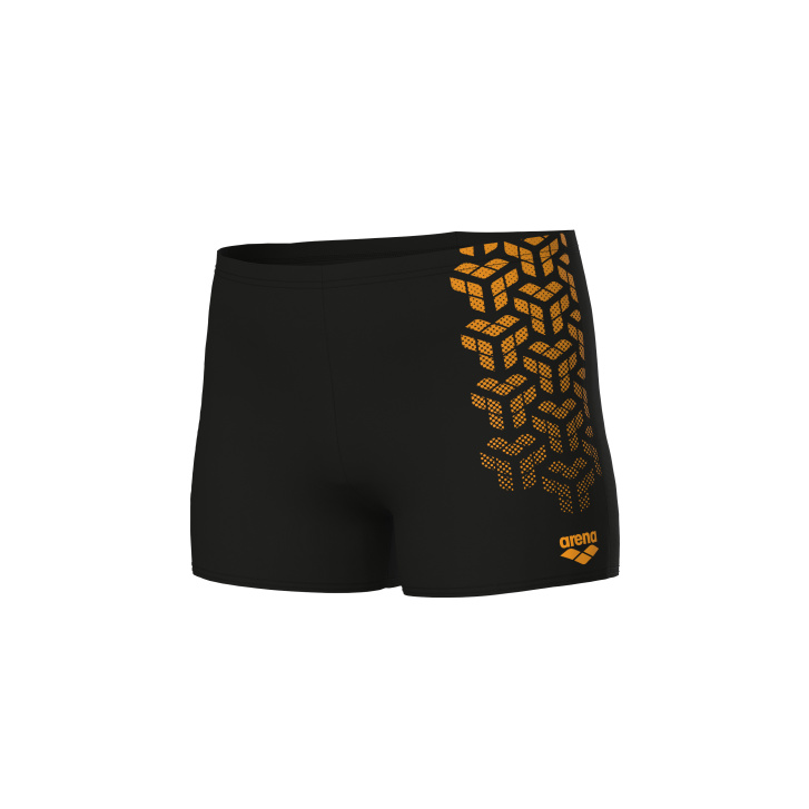 ARENA - KIKKO V SWIM SHORT GRAPHIC CHLAPECKÉ NOHAVIČKOVÉ PLAVKY ČERNÉ